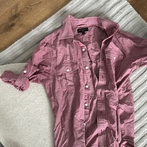 Long Sleeve Banana Republic Red Small Button Down